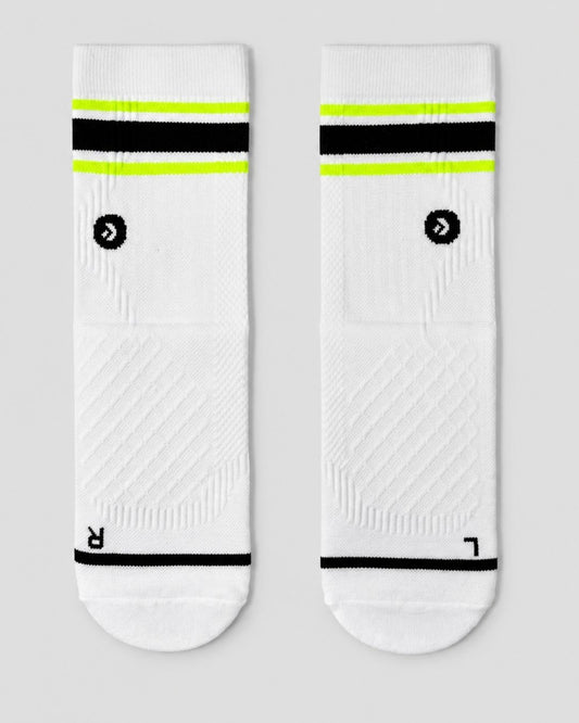 Calcetines de Running Finisher RaceDay Sprinter Lightweight con Compresión – Crew Blanco