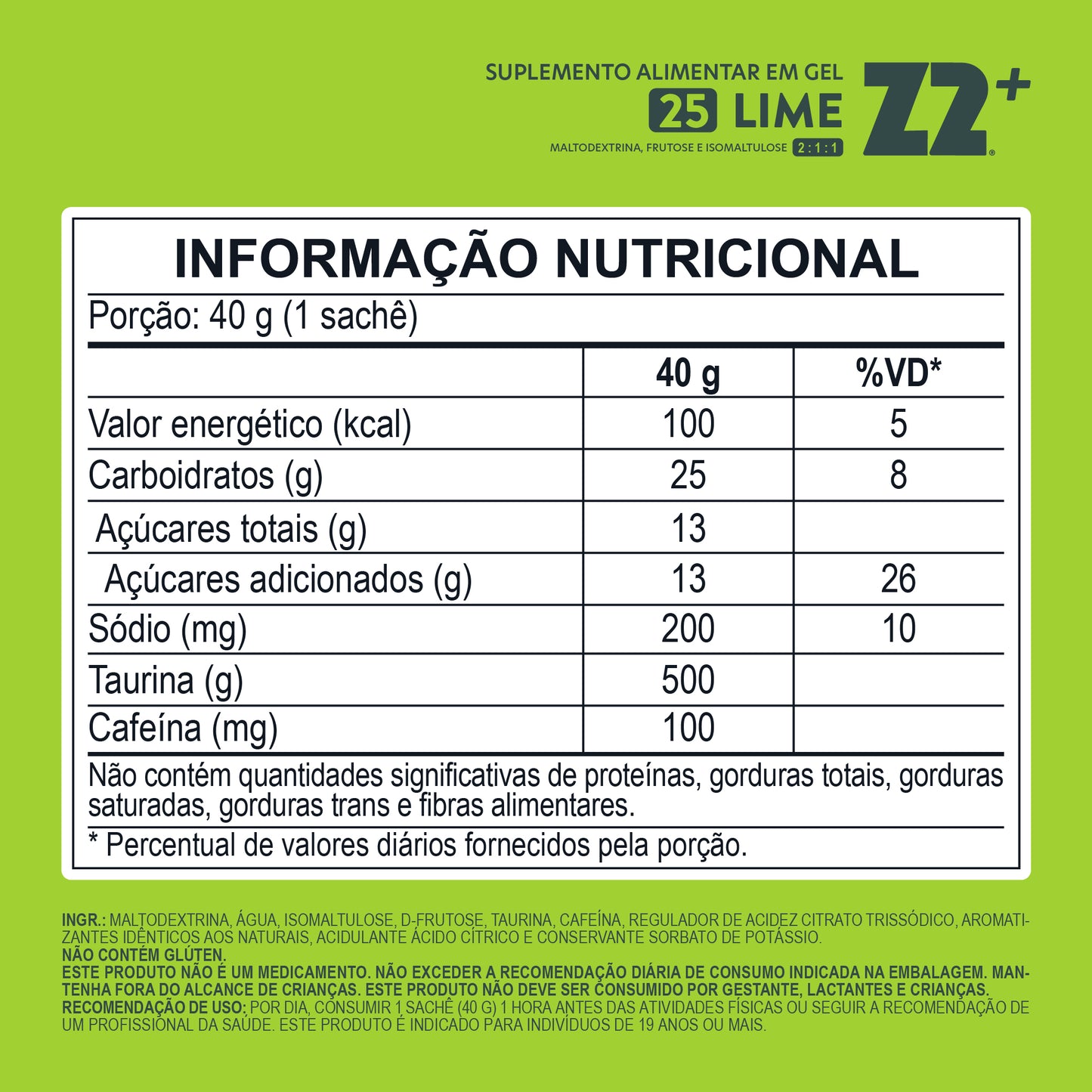 Energy Gel Z2+ Lime