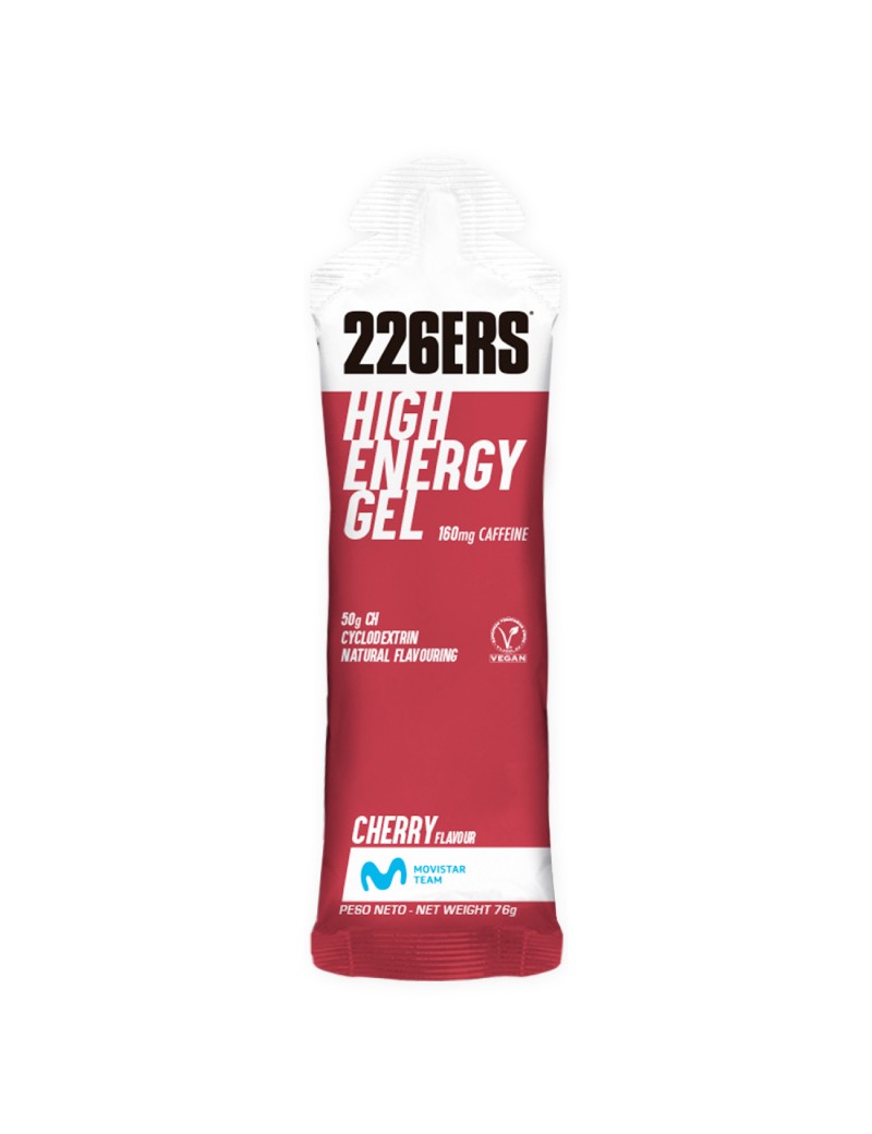 HIGH ENERGY GEL CHERRY CAFFEINE (160mg CAFEINA) - Gel Energético - 76g