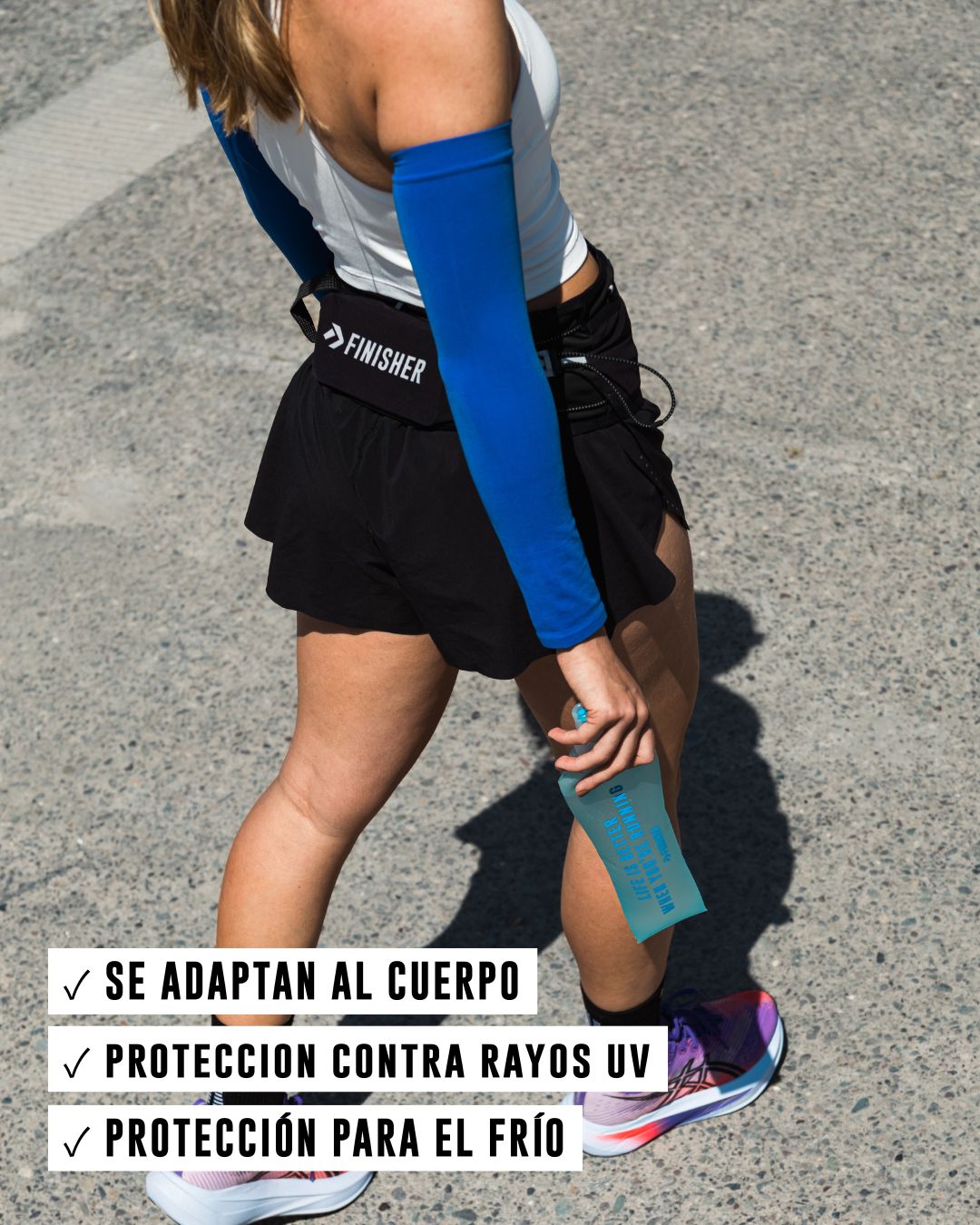 Par de Mangas para Running con Protección UV Finisher - Azul