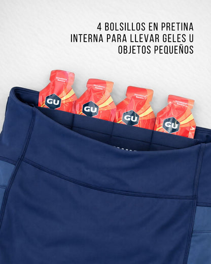 Calza Running Mujer Valencia Azul - Finisher
