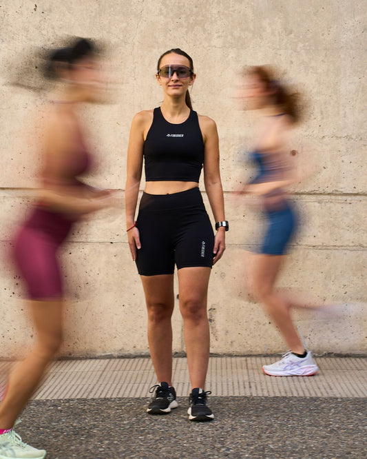 Calza Running Mujer Valencia Negro - Finisher