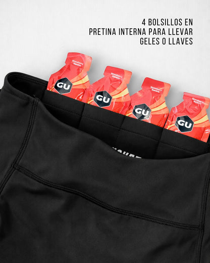 Calza Running Mujer Valencia Negro - Finisher
