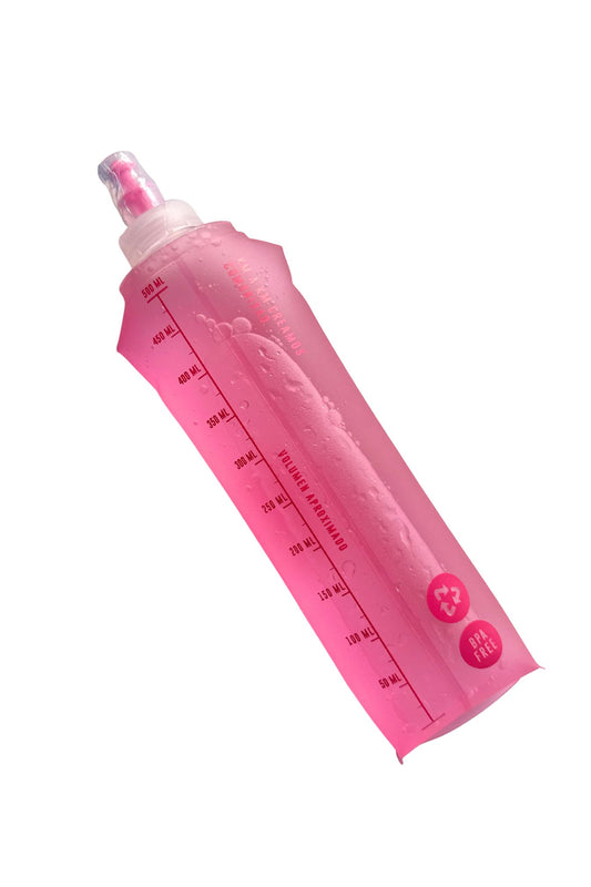 GIRL POWER: Botella Fucsia 500cc + Visera + Calcetines + Race Bib Clips