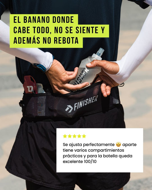 Banano de Running Finisher Kilian 360° – Ajuste Ergonómico - Negro