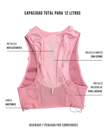 Running Vest de Hidratación Finisher Montblanc Rosa – Trail Running