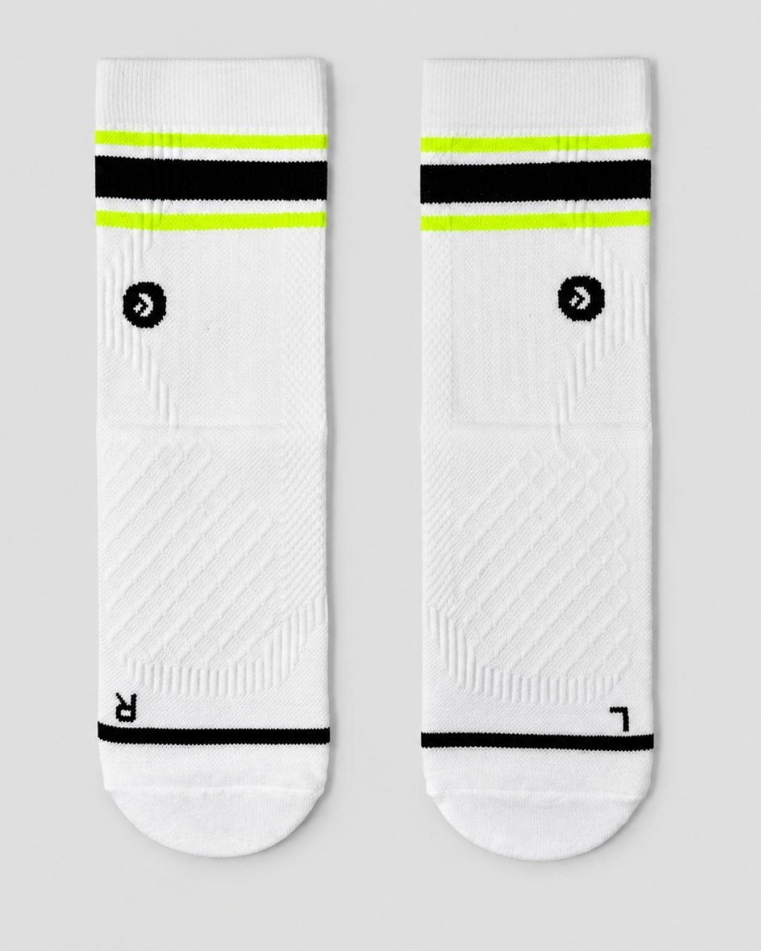 Calcetines de Running Finisher RaceDay Sprinter Lightweight con Compresión – Crew Blanco