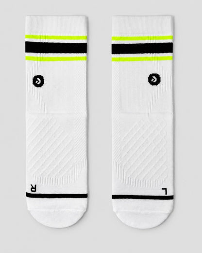 Calcetines de Running Finisher RaceDay Sprinter Lightweight con Compresión – Crew Blanco