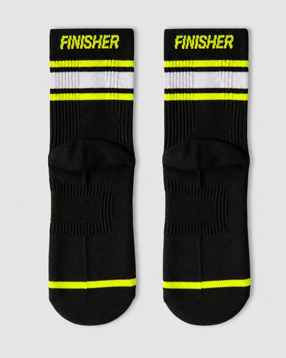 Calcetines de Running Finisher RaceDay Sprinter Lightweight con Compresión – Crew Negro