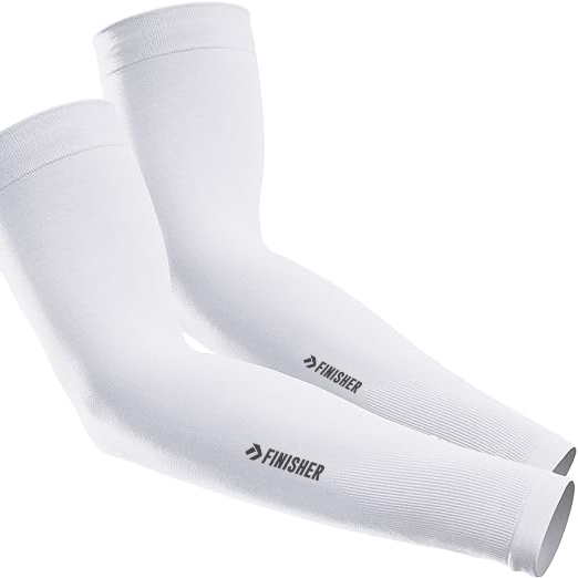 Par de Mangas para Running con WatchSlot y Protección UV Finisher - Blancas