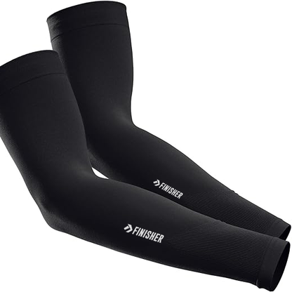 Par de Mangas para Running con WatchSlot y Protección UV Finisher - Negra