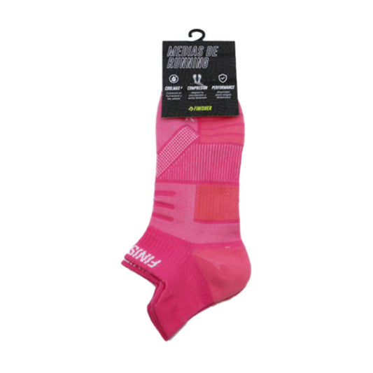 Calcetín de Running con Compresión Finisher Performance – Ankle Fucsia