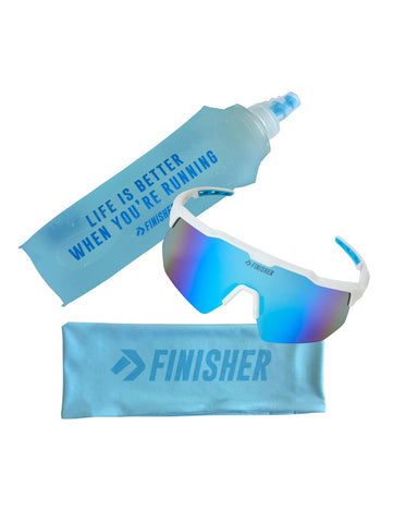 COOL BLUE: Lentes Boston + Botella Flask 500cc + Cintillo