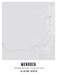 Cuadro Mapa Personalizado Maratón Mendoza 40x30 Enmarcado