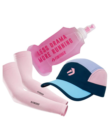 RACE ENERGY: Jockey Paris + Botella Flask 250cc + Mangas Rosa