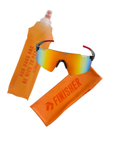 ORANGE KUDOS: Lentes Chicago + Cintillo + Botella Flask 500cc