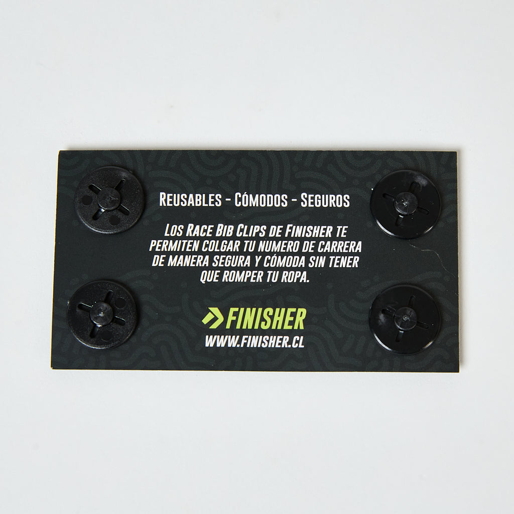 Race Bib Clips Finisher - Sujetadores de Número de Carrera