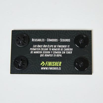 Race Bib Clips Finisher - Sujetadores de Número de Carrera