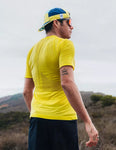 Trail Half-Zip Fitted SS Top Green Sheen/Safety Yellow