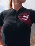 Trail Postural SS Top W BLACK/PERSIAN RED